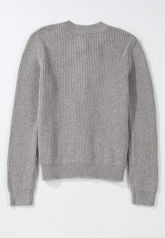 Bow Round Neck Long Sleeve Cardigan - Trendsi - Flyclothing LLC