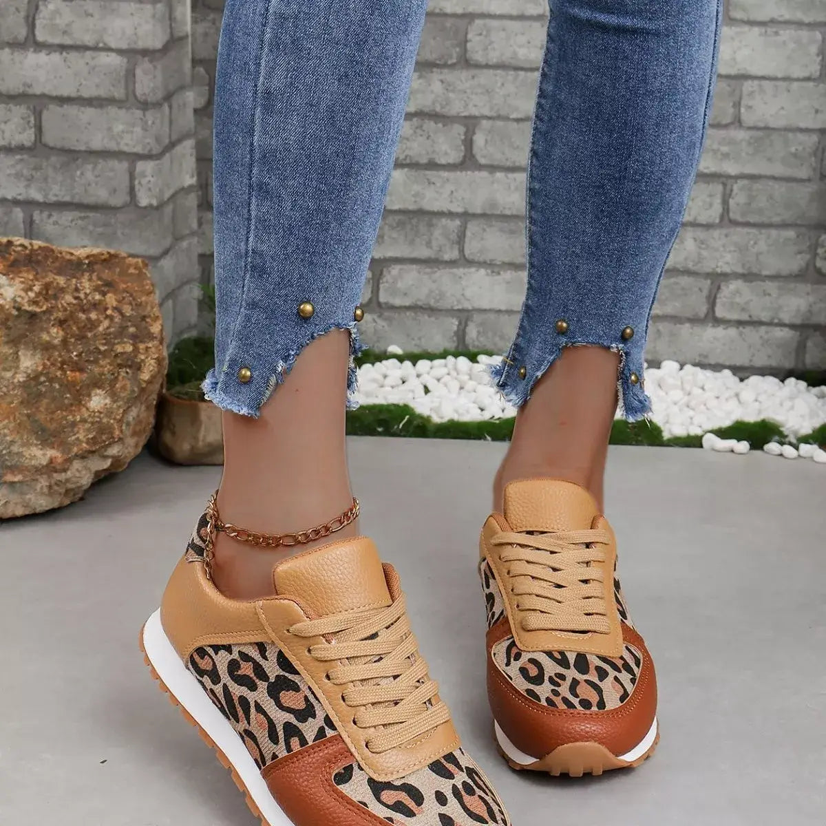 Leopard Print Casual Sneakers - Trendsi - Flyclothing LLC