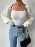 Honey Open Front Long Sleeve Cropped Cardigan - Trendsi