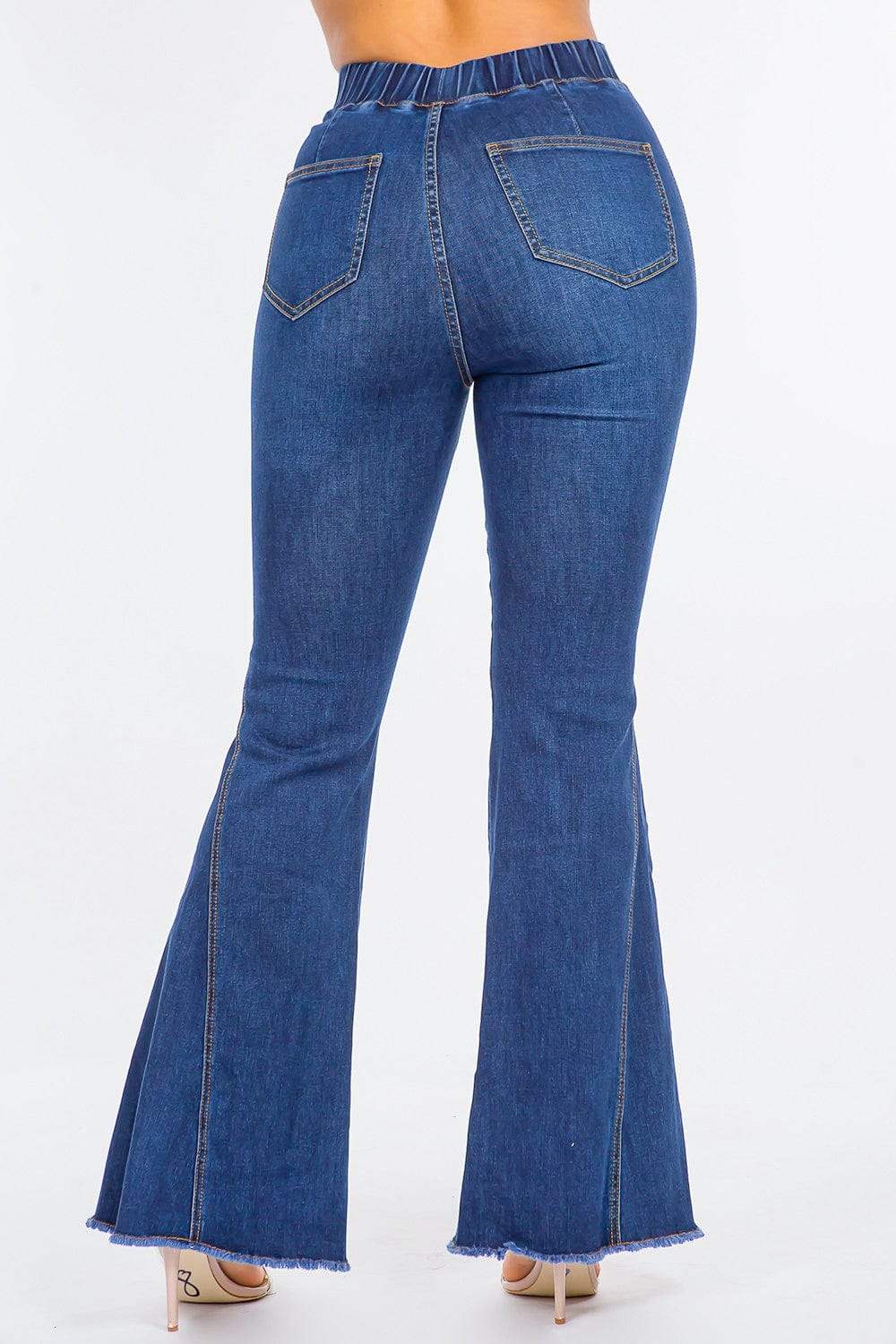 American Bazi High Waist Curvy Flare Jeans - Trendsi - Flyclothing LLC