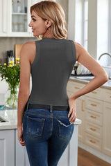 Solid Round Neck Tank - Trendsi - Flyclothing LLC