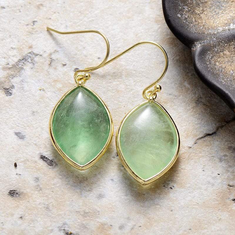 Copper Stone Teardrop Earrings - Trendsi - Flyclothing LLC