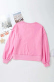 Football & Letter Round Neck Long Sleeve Sweatshirt - Trendsi - Flyclothing LLC