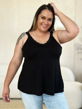 Basic Bae Full Size Lace Detail V-Neck Cutout Cami - ShopBasicbae - Flyclothing LLC