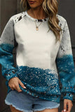 Printed Round Neck Long Sleeve Sweatshirt - Trendsi - Flyclothing LLC