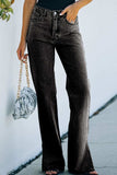 Side Slit Jeans with Pockets - Trendsi - Flyclothing LLC