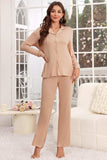 Button Up Long Sleeve Top and Pants Lounge Set - Trendsi - Flyclothing LLC