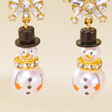 Christmas Snowman Drop Earrings - Trendsi - Flyclothing LLC