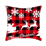 Merry Christmas Cushion Cover 45cm Elk Santa Claus Short Plush Sofa Pillow Cover Home Decor Pillowcase Christmas Decoration - My Store - Flyclothing LLC