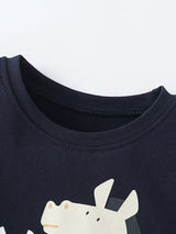 Children's Cartoon Zebra Graphic Short Sleeve T-Shirt - Trendsi - Flyclothing LLC