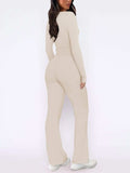 V-Neck Long Sleeve Top and Pants Set - Trendsi - Flyclothing LLC