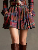 Plaid Long Sleeve Shirt Dress - Trendsi - Flyclothing LLC