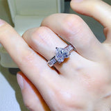3 Carat Moissanite 925 Sterling Silver Ring - Trendsi - Flyclothing LLC