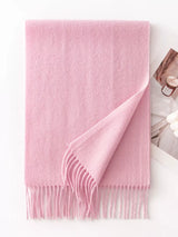 Solid Color Fringe Scarf - Trendsi - Flyclothing LLC