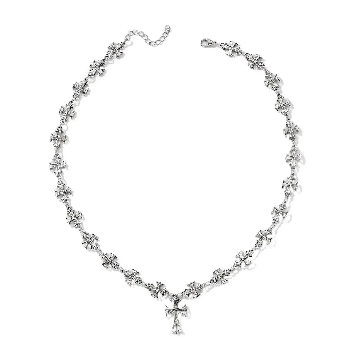 Cross Pendant Alloy Necklace - Trendsi - Flyclothing LLC