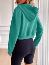 Ivy Lane Zip Up Dropped Shoulder Hooded Jacket - Trendsi - Flyclothing LLC