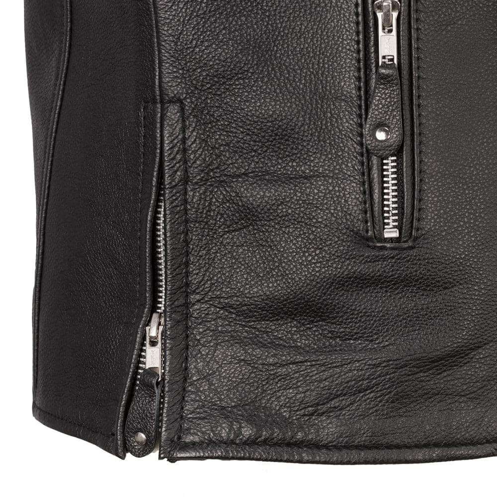Ace Men's Leather Motorcycle Jacket - First Manufacturing Company - Flyclothing LLC