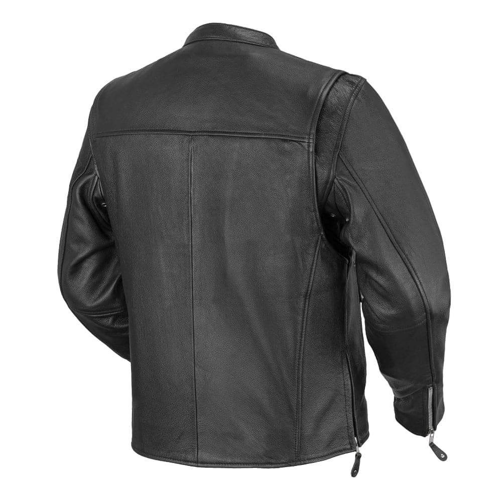 Ace Men's Leather Motorcycle Jacket - First Manufacturing Company - Flyclothing LLC