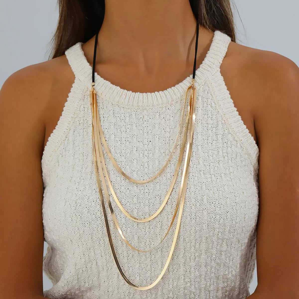Multi-Layered Snake Chain Necklace - Trendsi - Flyclothing LLC