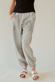 Davi & Dani Rhinestone Elastic Waist Joggers - Trendsi