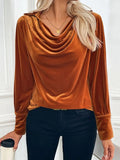 Perfee Ruched Long Sleeve Blouse - Trendsi