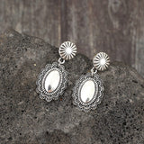 Alloy Flower Dangle Earrings - Trendsi