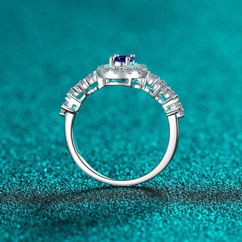 925 Sterling Silver Moissanite Ring - Trendsi - Flyclothing LLC