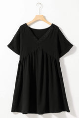 V-Neck Short Sleeve Dress - Trendsi - Flyclothing LLC