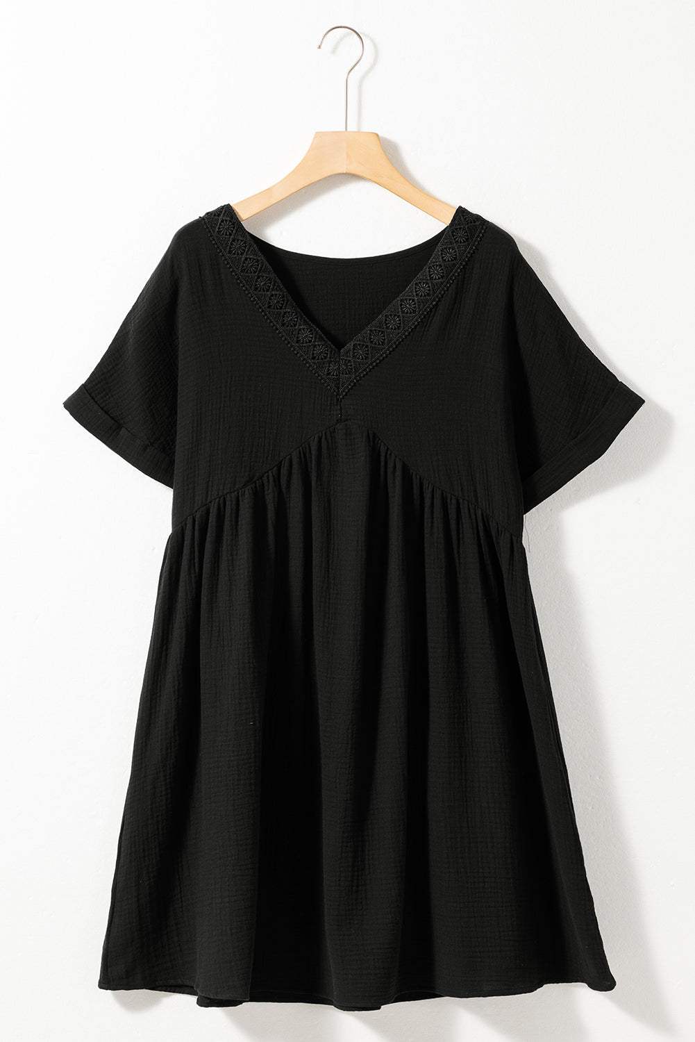 V-Neck Short Sleeve Dress - Trendsi - Flyclothing LLC