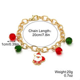Christmas Santa Snowman Bracelet with Colorful Crystal - Trendsi - Flyclothing LLC