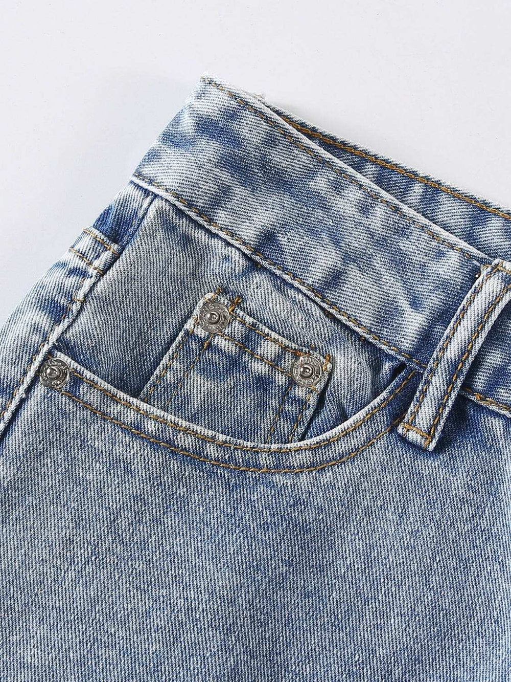 Distressed Raw Hem Jeans - Trendsi - Flyclothing LLC