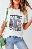 Graphic Round Neck Short Sleeve T-Shirt - Trendsi - Flyclothing LLC