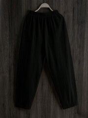Elastic Waist Pants with Pockets - Trendsi