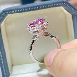 5 Carat Moissanite Halo Engagement Ring - Trendsi - Flyclothing LLC