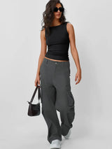 Solid Round Neck Tank - Trendsi - Flyclothing LLC