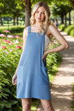 Heimish Full Size Ribbed Sleeveless Mini Tank Dress Plus Size - Trendsi