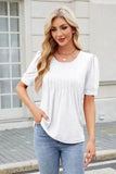 Round Neck Short Sleeve T-Shirt - Trendsi