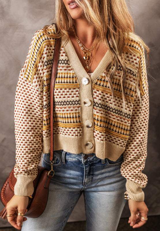 Button Down Long Sleeve Cardigan - Trendsi - Flyclothing LLC