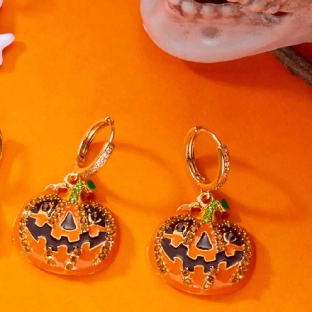 Halloween Pumpkin Drop Earrings - Trendsi - Flyclothing LLC