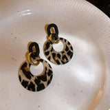 Printed Circle Dangle Earrings - Trendsi - Flyclothing LLC