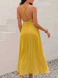 Swiss Dot Backless Sleeveless Maxi Dress - Trendsi - Flyclothing LLC