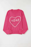 XOXO Round Neck Drop Shoulder Sweater - Trendsi - Flyclothing LLC