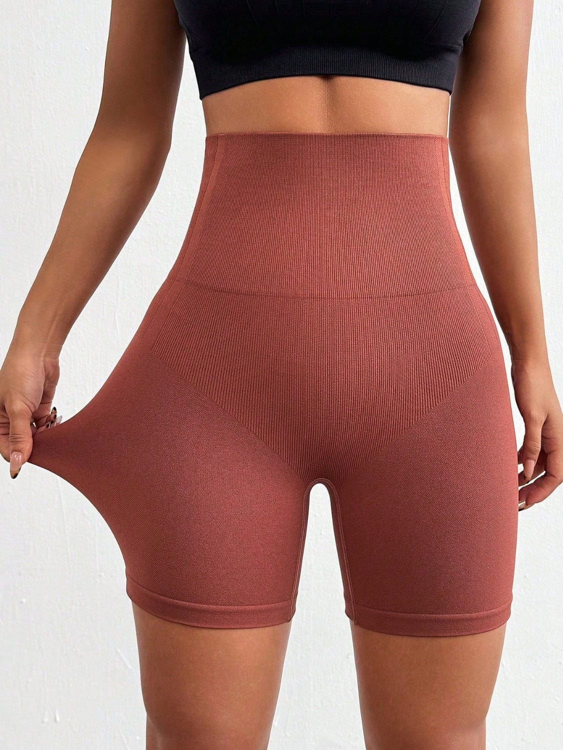 Seamless High Waist Active Shorts - Trendsi