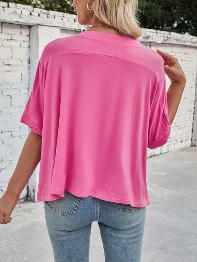 Lovelet Round Neck Half Sleeve T-Shirt - Trendsi