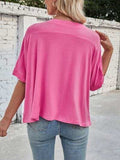 Lovelet Round Neck Half Sleeve T-Shirt - Trendsi - Flyclothing LLC