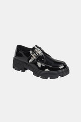Forever Link Buckled Platform Lug Sole Loafers - Trendsi