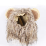 Christmas Funny Hat Cap Pet Dress Simulation Toy Halloween Party Festival Lion Hair Mane Ears Head Cap Scarf Cosplay Costume - My Store - Flyclothing LLC
