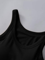 Round Neck Tank with Bra - Trendsi - Flyclothing LLC