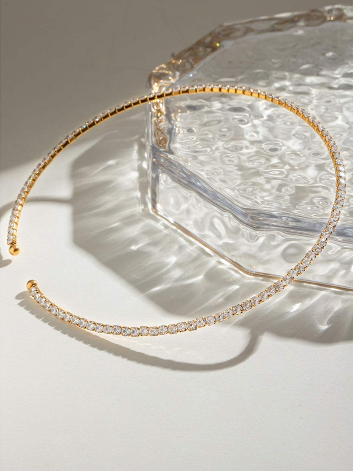 Stainless Steel Inlaid Zircon Necklace - Trendsi - Flyclothing LLC