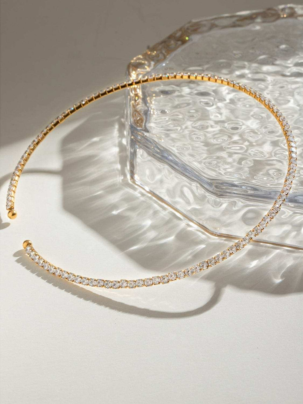 Stainless Steel Inlaid Zircon Necklace - Trendsi - Flyclothing LLC